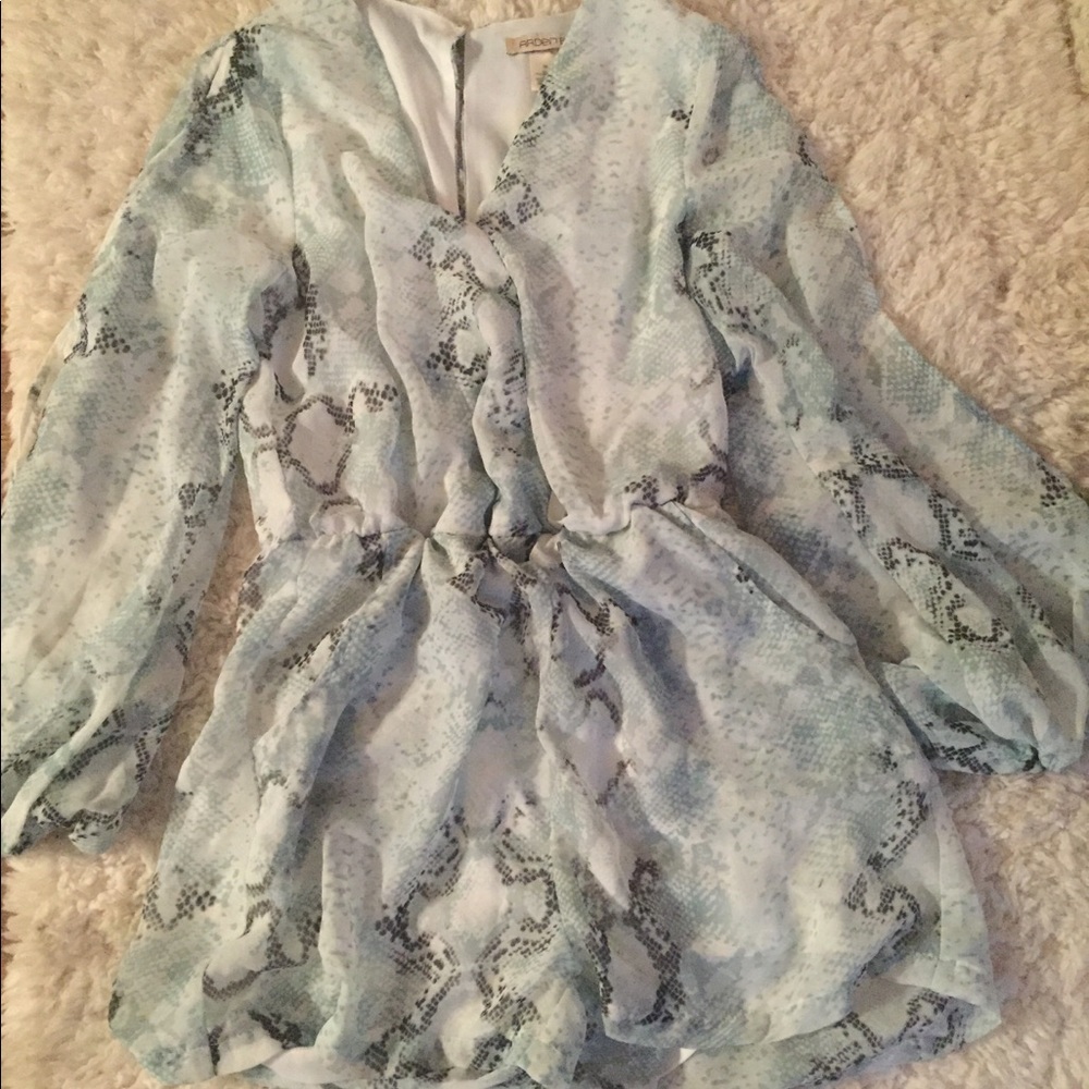 Snakeskin print romper